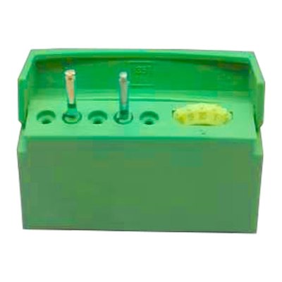 Endodontický blok s paměťovým držákem 5 děr Green