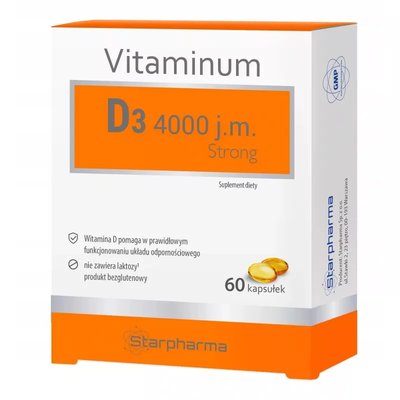 VITAMINUM Witamina D3 4000 j.m Strong 60 kapsułek