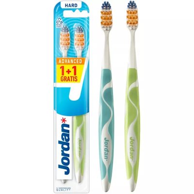 JORDAN Szczoteczka do zębów Advanced Hard 2-pak
