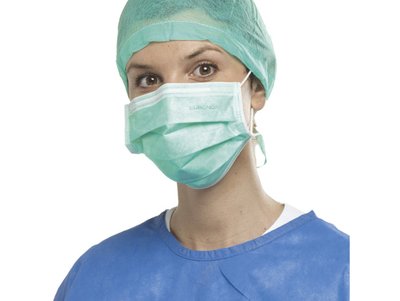 EURONDA Monoart Rouška 4-vrstvá chirurgická zelená 50ks