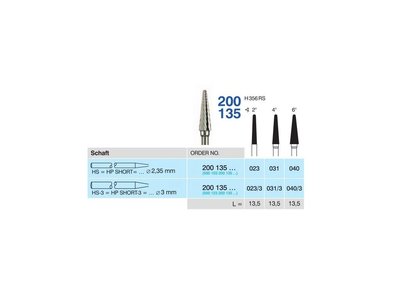 Tvrdokovová fréza - kónus zakulacený Ø 2,3mm