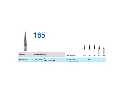 HORICO brousek diamantovaný - kónus, FGS165, Ø 1,2mm