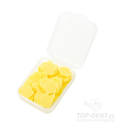 Cestovní mýdlo v pouzdře květiny, 100 ks (citrón)