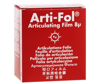 Folia artykulacyjna dwustronna 8µ czerwona 20 m BK 25 Bausch