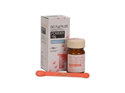 GC Fuji Plus - fixační cement, 15g prášek průsvitný