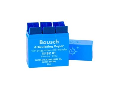Artikulační papír BK01 modrý 200µ 300ks