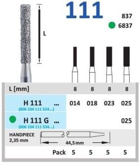 HORICO diamantové vrtáky - valček ISO14
