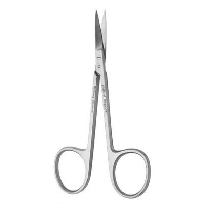 Nůžky oční zahnuté hrotnaté; 11,5 cm