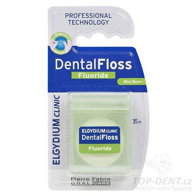 Elgydium Clinic voskovaná zubní nit s fluoridem, 35m