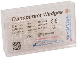 Transparente Keile - Packung 200 Stück mittel