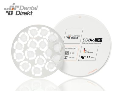 DD Bio ZX² COLOR (HT) Bílý, vysoce translucentní zirkon, 10mm (G 590)