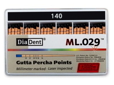 Diadent .02 - Gutaperčové čepy, vel. 140 - ukončená výroba