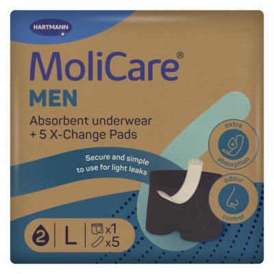MoliCare MEN absorpční spodní prádlo L 1 ks + vložky X-Change 5 ks​