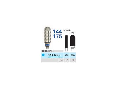 Tvrdokovová fréza - cylindr zakulacený, 144175, průměr 2,3mm