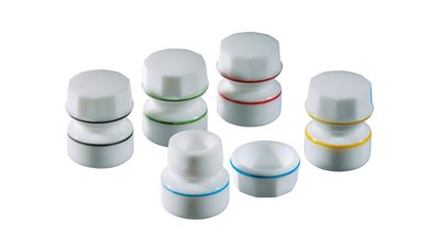 Kappengläser aus Simplex-Opalglas
