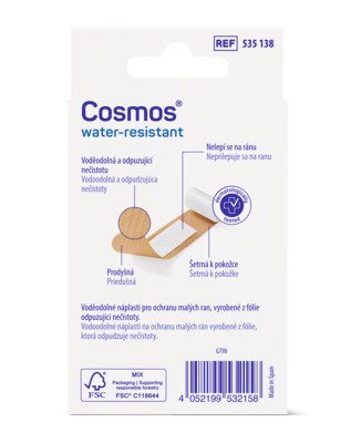 Cosmos water-resistant voděodolná náplast, 5 velikostí 20 ks