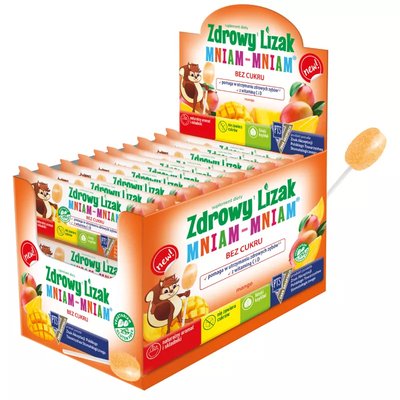 Zdrowy Lizak MNIAM-MNIAM mango 40szt