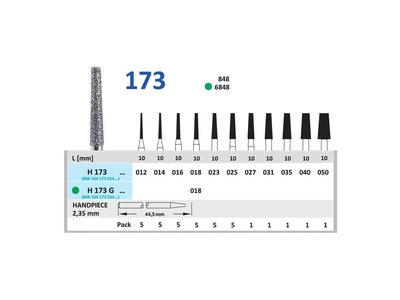 HORICO diamantový brousek - kónus, H173 - Parameter_0: normal, Parameter_1: Průměr 1,8mm (018)