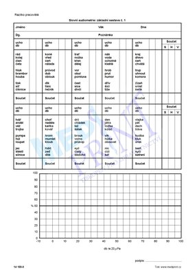 Slovní audiometrie-zákl.soustava 1 a 2