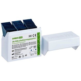 Kalka ORBIS 200µ niebieska listki 300szt + podajnik progresywna Artikulationspapier Orbis