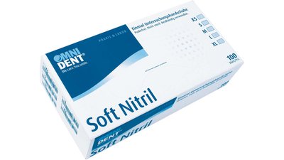 Soft Nitril - Muster 1 Paar puderfrei, weiß, M