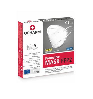 MASECZKI FFP2 OPHARM białe 5szt/op