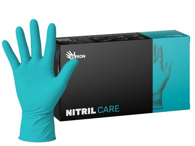 Nitrilové rukavice NITRIL CARE 100 ks, nepudrované, zelené, 3.2 g