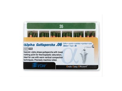 Alpha gutaperčové čepy 35/.06, 60ks
