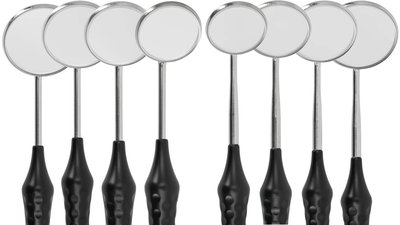 SEplus Mundspiegel - Packung 12 Stück CS-Stiel konisch 4 plan, Ø 22 mm