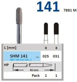 HORICO diamantový sintrovaný vrták - valček zaoblený ISO31