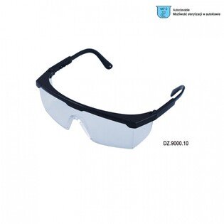 Okulary ochronne transparentne z czarną oprawką DZ.9000.10