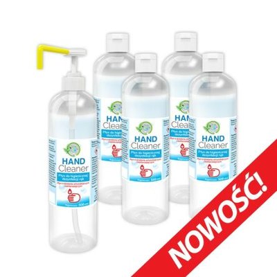 Płyn do dezynfekcji rąk - zestaw 5 x 500 ml - płyn o działaniu wirusobójczym i bakteriobójczym