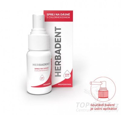 Herbadent PROFESSIONAL Sprej na dásně s chlorhexidinem, 25 ml