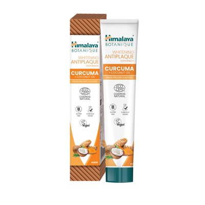 Himalaya Botanique Curcuma + Coconut Oil zubní pasta 75 ml
