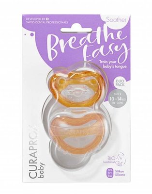 Curaprox Bio Functional dudlík 18-36 měsíců ORANŽOVÁ, 2 ks