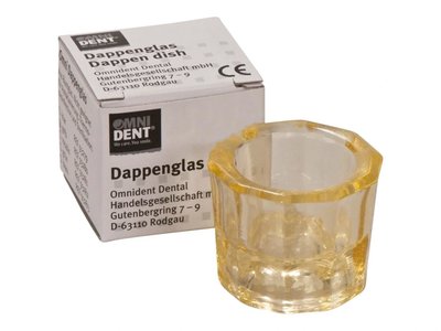 OMNI Desetihranná sklenička žlutá