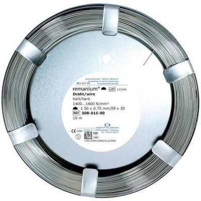 Remanium drát půlkruhový tvrdý 1,5x0,75mm