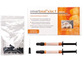 smartseal® & loc / F - Standardpackung 2 x 1,5 g Spritze ohne Fluorid, transparent, 12 Nadeln schwarz