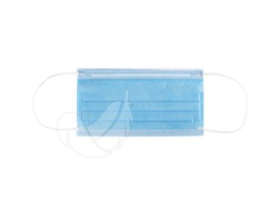 EURONDA Monoart Rouška 4-vrstvá pro citlivou pokožku hypoalergenní modrá 50ks