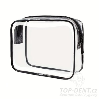 Cestovní PVC taštička (transparent+černá)