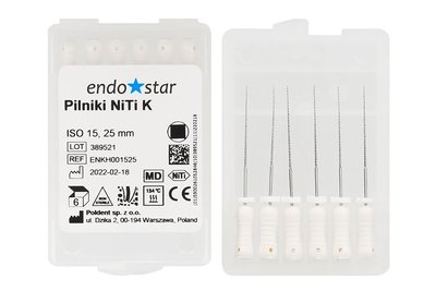 Pilniki NiTi K-Files 6 szt. Endostar