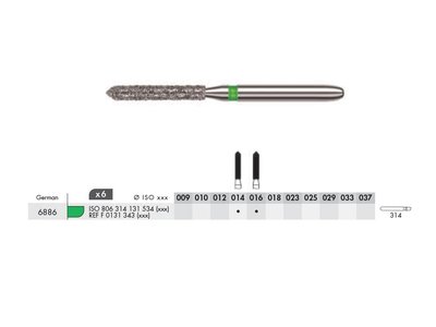 Diamant - dlouhé torpédo FG C 014/016 (6ks)