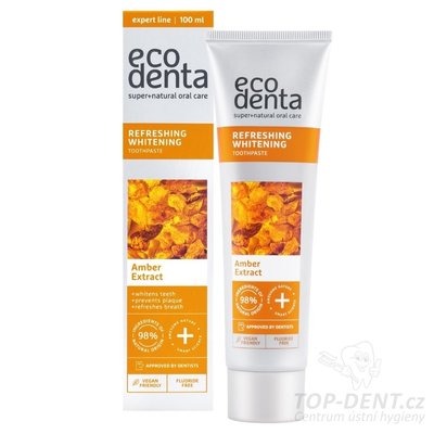 ECODENTA Refreshing Whitening zubní pasta s extraktem z jantaru, 100ml