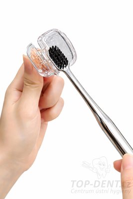 Cestovní krytka na kartáček, klips (transparent), 1 ks