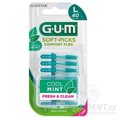 GUM Soft-Picks Comfort FLEX MINT (L), 40 ks