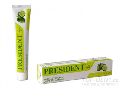 PresiDENT Junior dětská zubní pasta od 6 let (limetka), 50ml