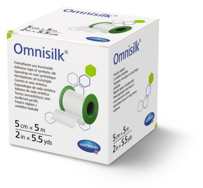 Omnisilk hypoalergenní náplast z bílého hedvábí 5 cm × 5 m cívka 1 ks