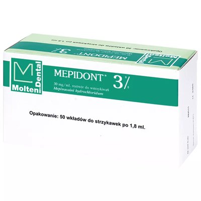 Mepidont 3% 30mg/ml 50ampułek x 1,8ml Molteni