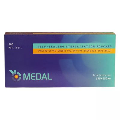Torebki do sterylizacji MEDAL 135 x 250 mm 200szt