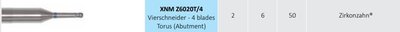 CAD-CAM Zirkonzahn fréza XNM Z6020T/4 Metal Bur